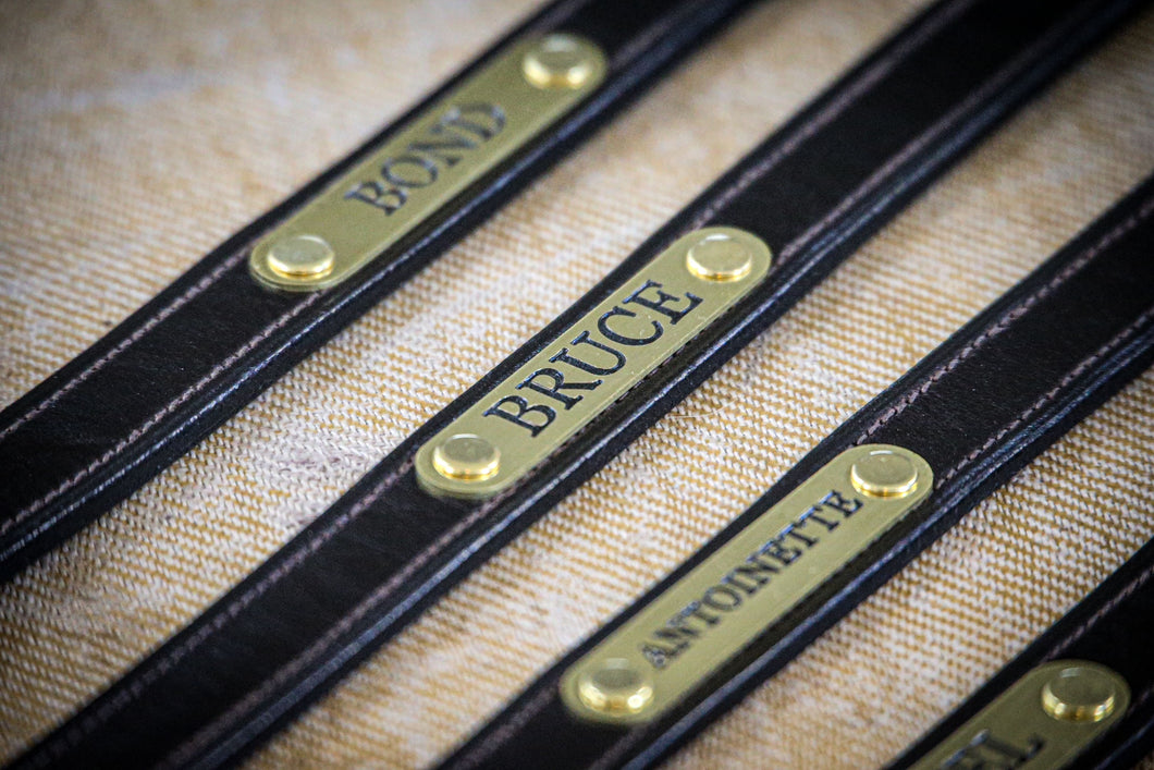 David Quayle Nameplate Leather Browband